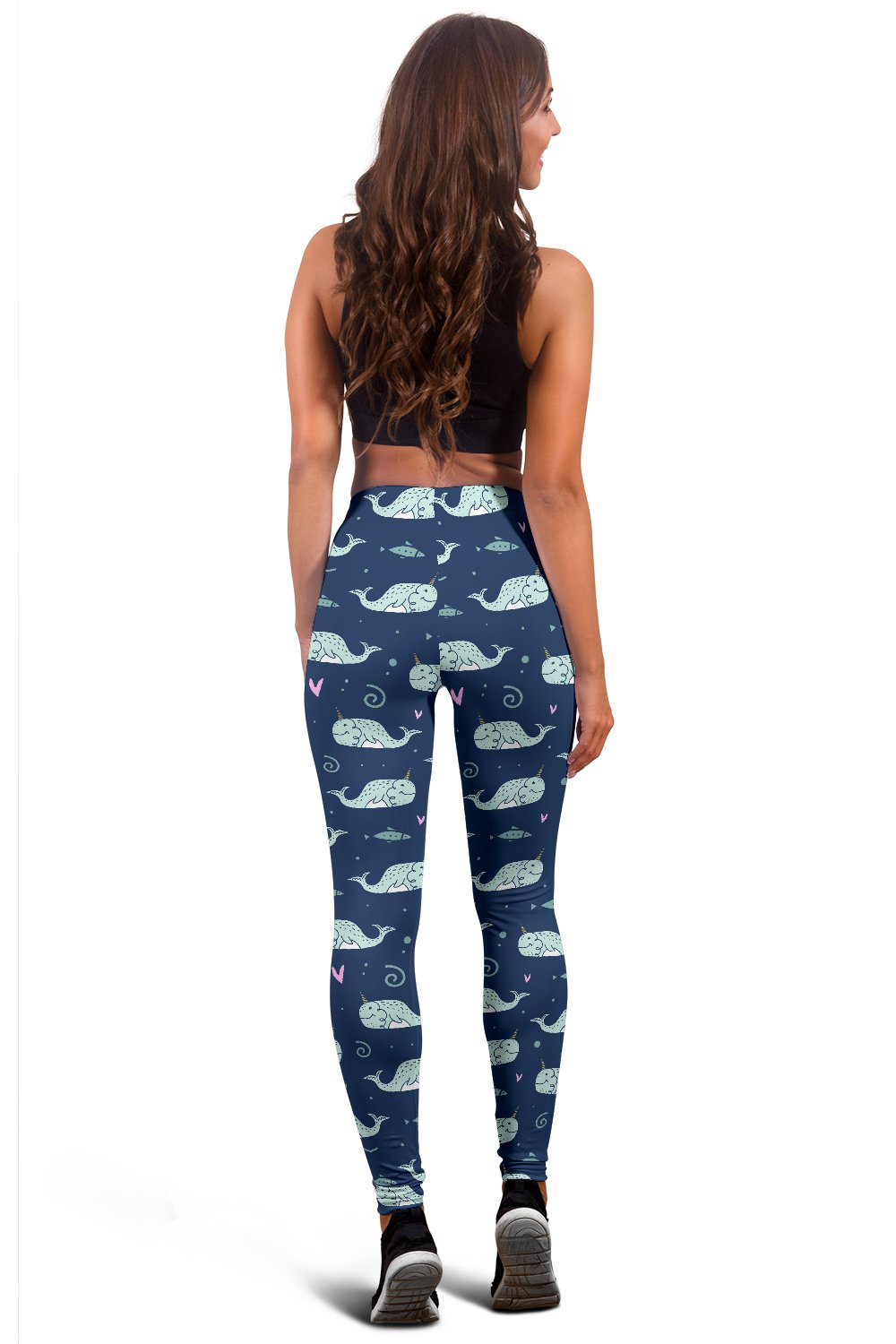 Narwhal Design Print Women Leggings