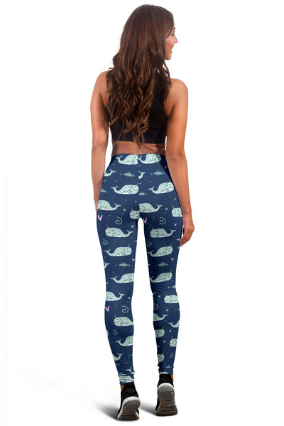 Narwhal Design Print Women Leggings