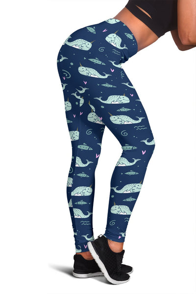 Narwhal Design Print Women Leggings