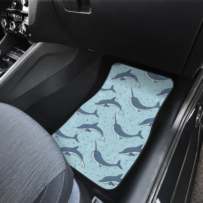 Narwhal Dolphin Print Car Floor Mats