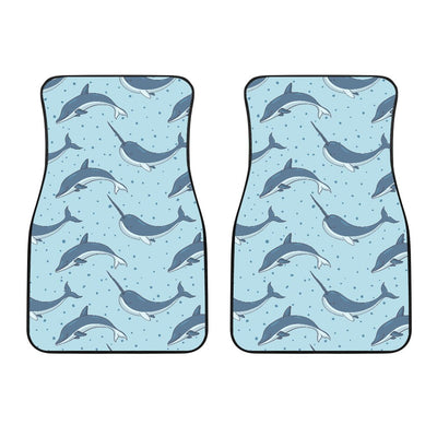 Narwhal Dolphin Print Car Floor Mats