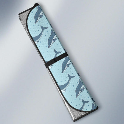 Narwhal Dolphin Print Car Sun Shade For Windshield