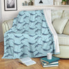 Narwhal Dolphin Print Fleece Blanket