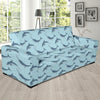 Narwhal Dolphin Print Sofa Slipcover-JTAMIGO.COM