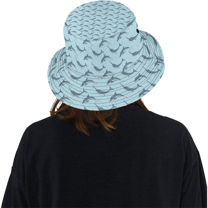Narwhal Dolphin Print Unisex Bucket Hat