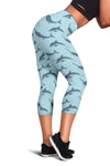 Narwhal Dolphin Print Women Capris