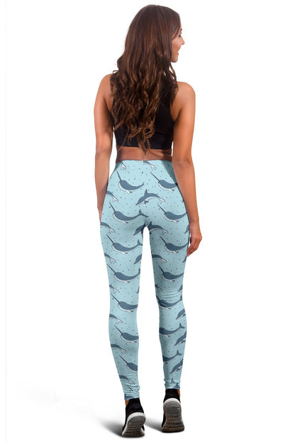Narwhal Dolphin Print Women Leggings