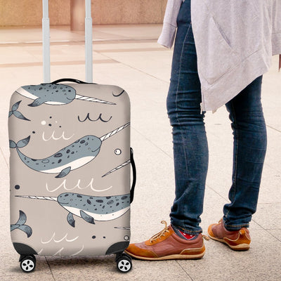 Narwhal Pattern Print Luggage Cover Protector