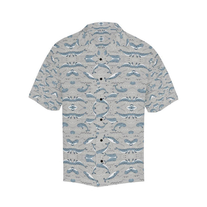 Narwhal Pattern Print Men Aloha Hawaiian Shirt