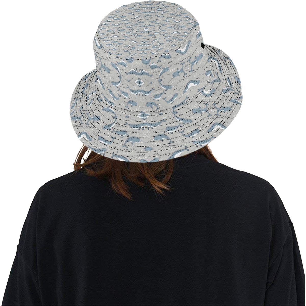 Narwhal Pattern Print Unisex Bucket Hat