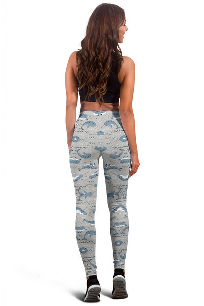 Narwhal Pattern Print Women Leggings