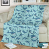 Narwhal Themed Print Fleece Blanket