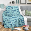 Narwhal Themed Print Fleece Blanket