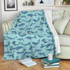 Narwhal Themed Print Fleece Blanket
