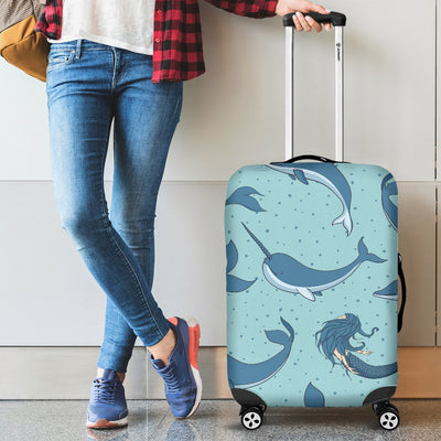 Narwhal Themed Print Luggage Cover Protector