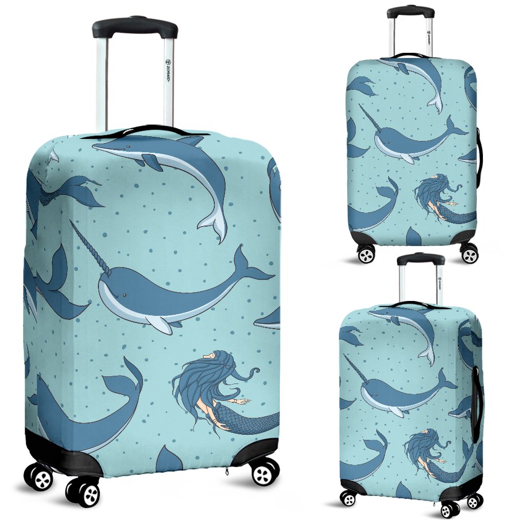 Narwhal Themed Print Luggage Cover Protector