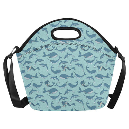 Narwhal Themed Print Neoprene Lunch Bag (Model 1669)(Large)-JTAMIGO.COM