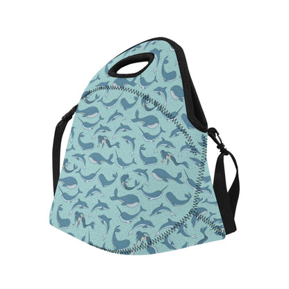 Narwhal Themed Print Neoprene Lunch Bag (Model 1669)(Large)-JTAMIGO.COM