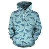 Narwhal Themed Print Pullover Hoodie