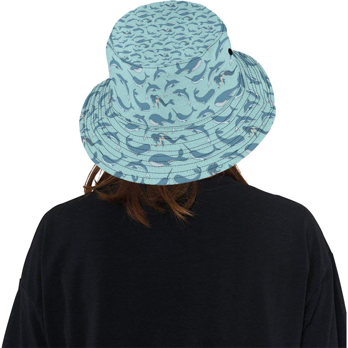 Narwhal Themed Print Unisex Bucket Hat