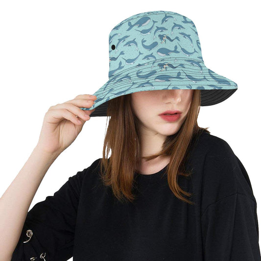 Narwhal Themed Print Unisex Bucket Hat
