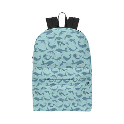 Narwhal Themed Print Waterproof Backpack-JTAMIGO.COM