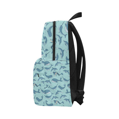 Narwhal Themed Print Waterproof Backpack-JTAMIGO.COM