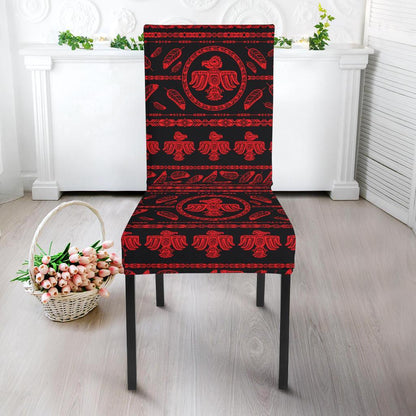 Native American Eagle Themed Print Dining Chair Slipcover-JTAMIGO.COM