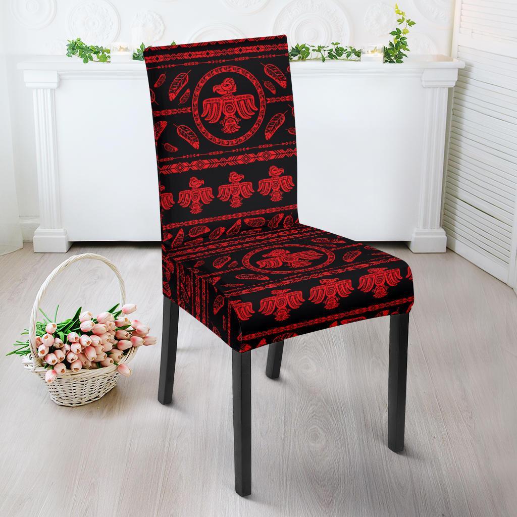 Native American Eagle Themed Print Dining Chair Slipcover-JTAMIGO.COM