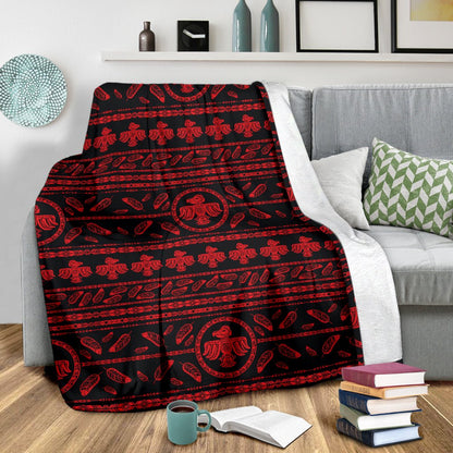 Native American Eagle Themed Print Fleece Blanket