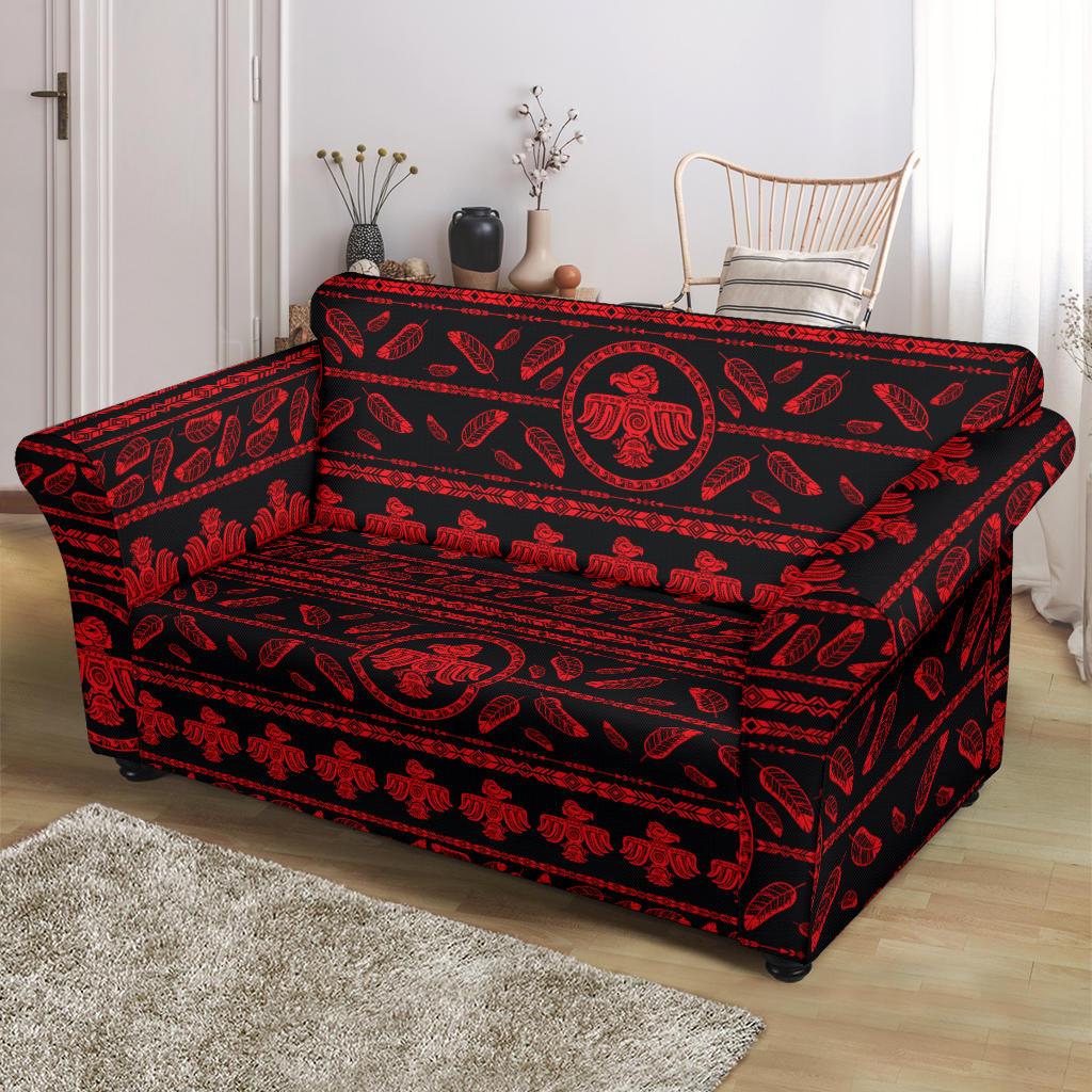 Native American Eagle Themed Print Loveseat Slipcover-JTAMIGO.COM