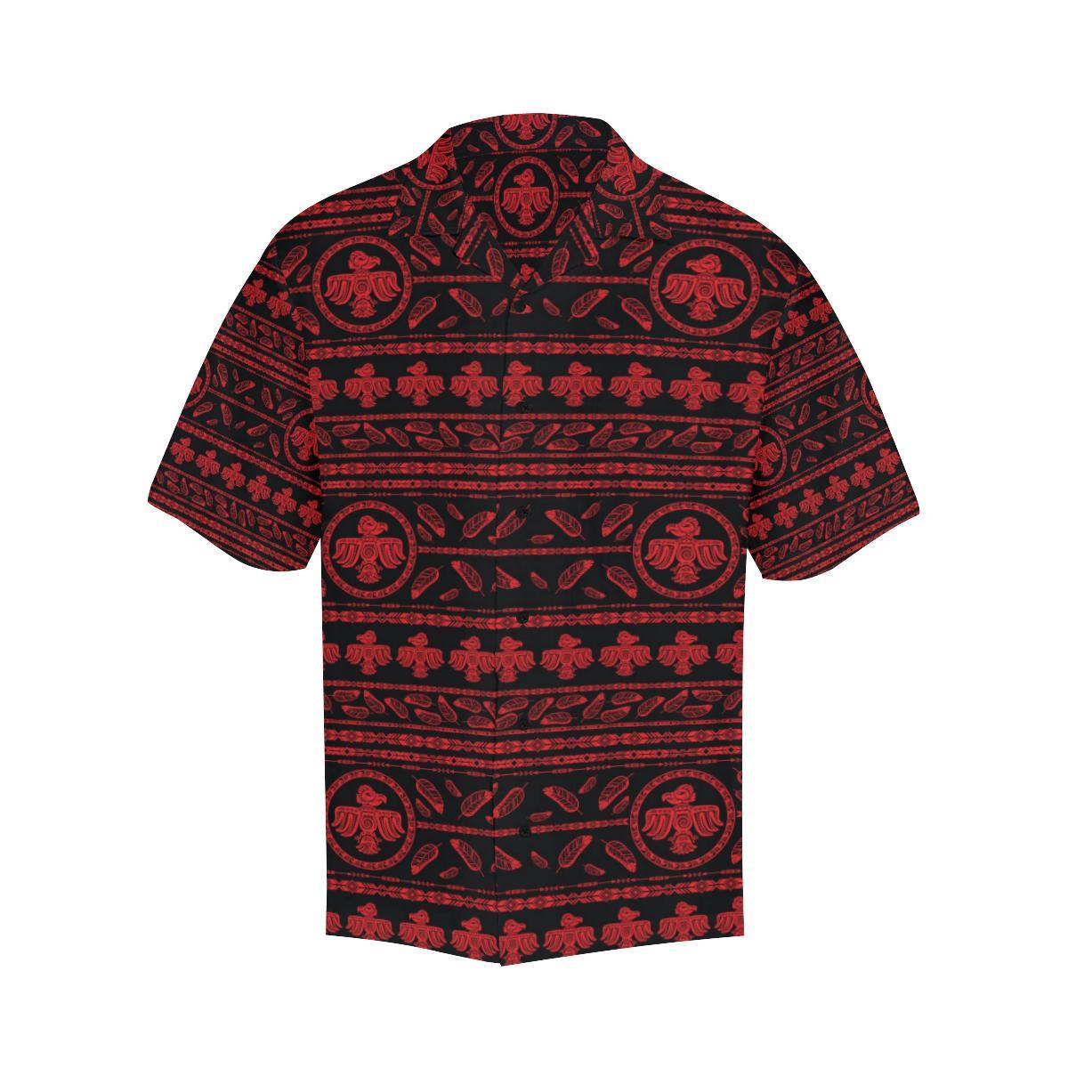 Native American Eagle Themed Print Men Aloha Hawaiian Shirt