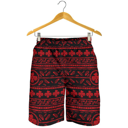 Native American Eagle Themed Print Mens Shorts-JTAMIGO.COM