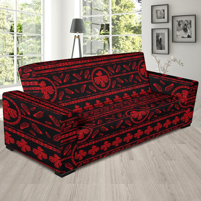 Native American Eagle Themed Print Sofa Slipcover-JTAMIGO.COM