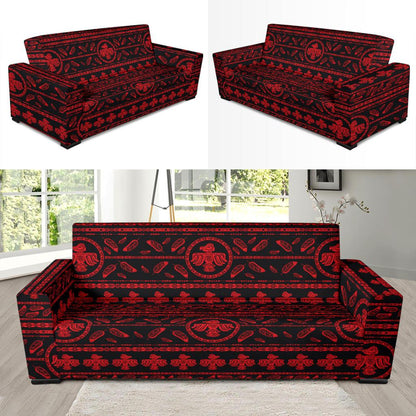 Native American Eagle Themed Print Sofa Slipcover-JTAMIGO.COM