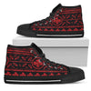 Native American Eagle Themed Print Women High Top Shoes