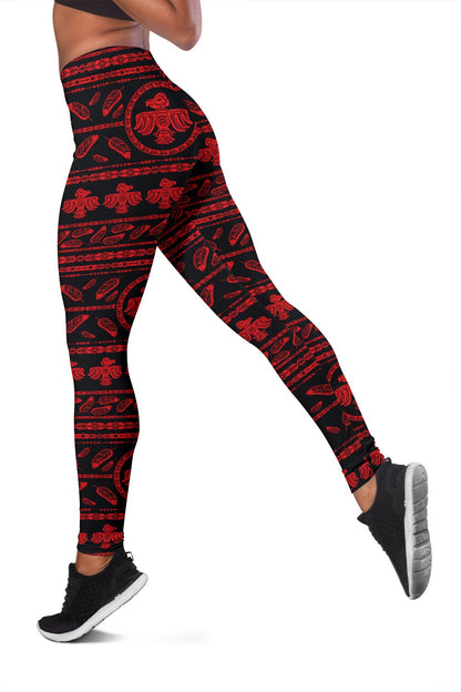 Native American Eagle Themed Print Women Leggings