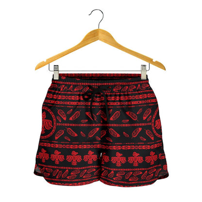Native American Eagle Themed Print Women Shorts-JTAMIGO.COM