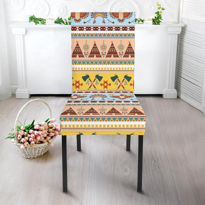 Native American Pattern Design Print Dining Chair Slipcover-JTAMIGO.COM