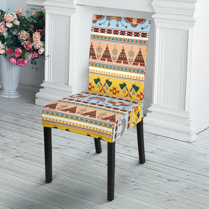 Native American Pattern Design Print Dining Chair Slipcover-JTAMIGO.COM