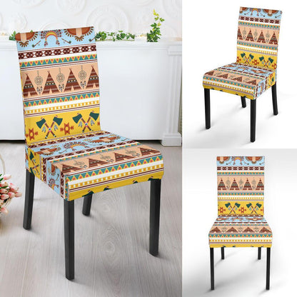 Native American Pattern Design Print Dining Chair Slipcover-JTAMIGO.COM