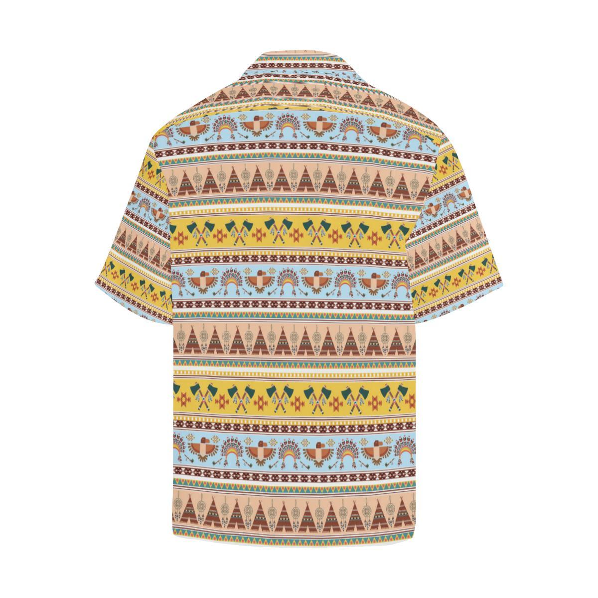 Native American Pattern Design Print Men Aloha Hawaiian Shirt