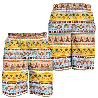 Native American Pattern Design Print Mens Shorts-JTAMIGO.COM