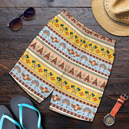 Native American Pattern Design Print Mens Shorts-JTAMIGO.COM