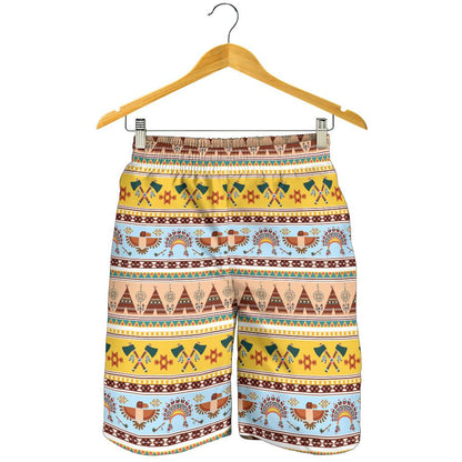 Native American Pattern Design Print Mens Shorts-JTAMIGO.COM