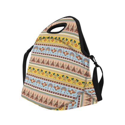 Native American Pattern Design Print Neoprene Lunch Bag (Model 1669)(Large)-JTAMIGO.COM