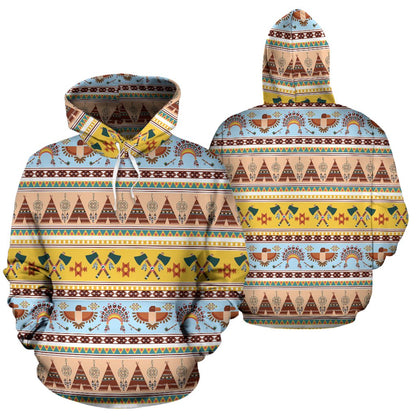 Native American Pattern Design Print Pullover Hoodie