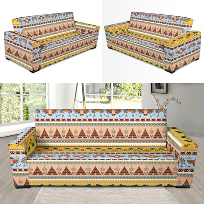 Native American Pattern Design Print Sofa Slipcover-JTAMIGO.COM