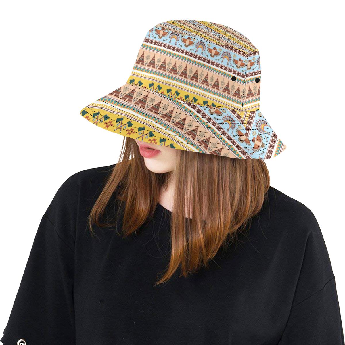 Native American Pattern Design Print Unisex Bucket Hat