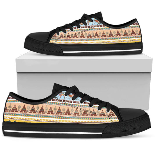 Native American Pattern Design Print Women Low Top Shoes-JTAMIGO.COM